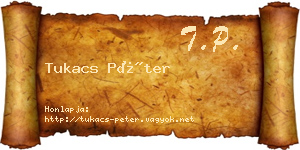 Tukacs Péter névjegykártya