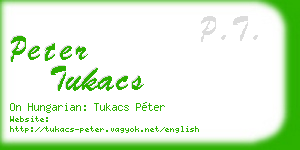 peter tukacs business card
