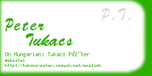 peter tukacs business card